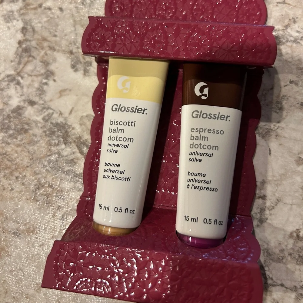 Glossier Limited Edition Balm Dotcom Biscotti & Espresso Duo Set
